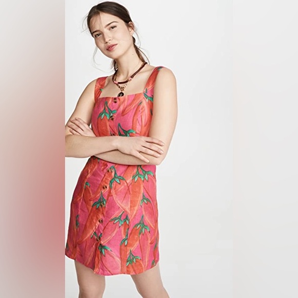 Farm Rio Linen Mini Dress XS - Picture 3 of 14